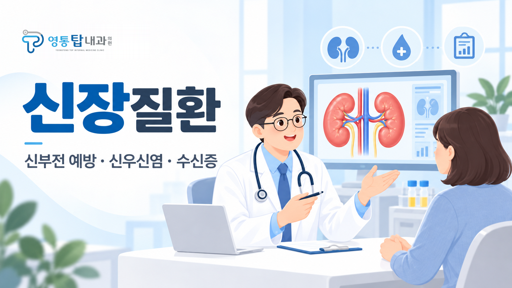 신장질환: 신부전 예방·신우신염·수신증 안내